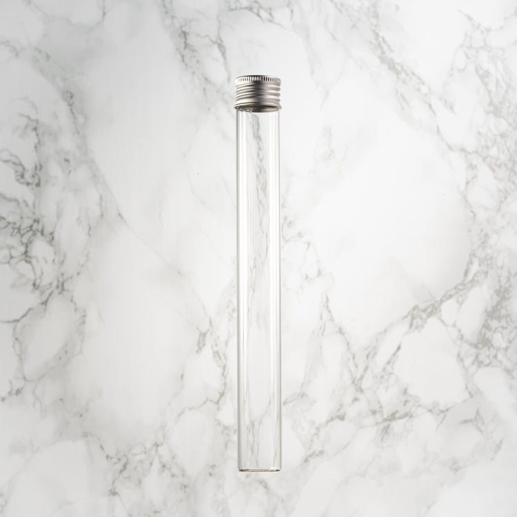 Tube en verre fond plat