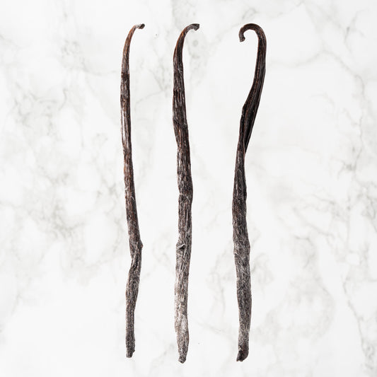 Vanille planifolia fendue givrée de Madagascar